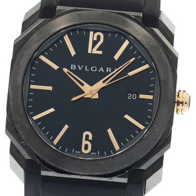 ブルガリ オクト ウルトラネロ デイト BGO41S メンズ 【中古】