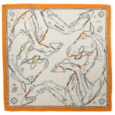 エルメス HERMES LES CHEVAUX DECHAINES H244096S カレジェアン140 ショール