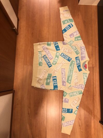 Supreme Street Signs Sweater "Natural"