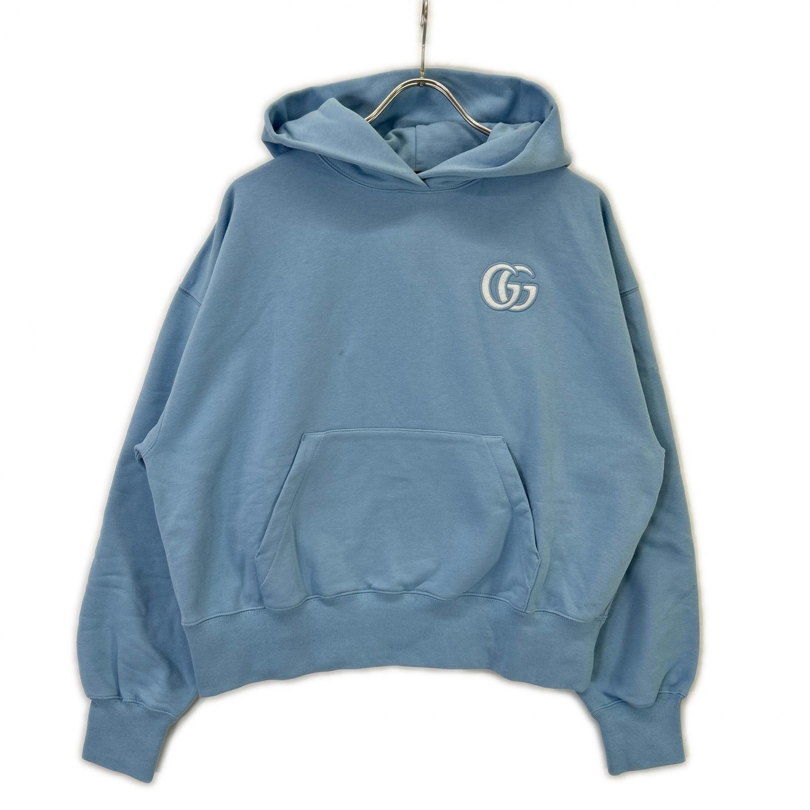 グッチ ブルー 787274 GGロゴ スウェットフーディ M