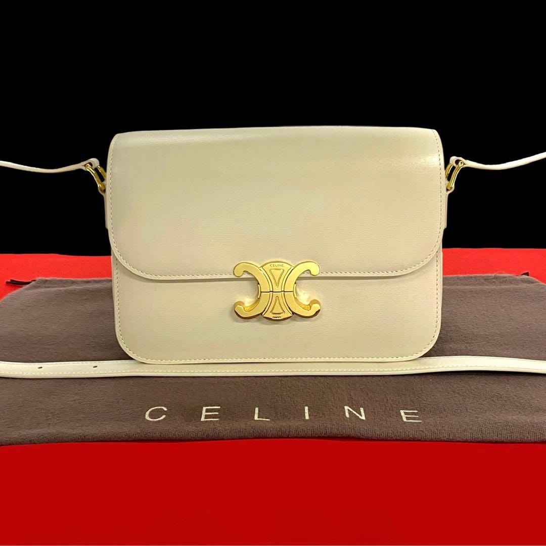 CELINE セリーヌ クラシック トリオンフ トリオンフ ロゴ 金具 レザー ショルダーバッグ
43336