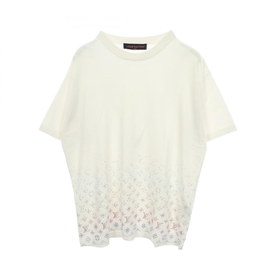 ルイ・ヴィトン LOUIS VUITTON モノグラム グラディエント エンベリッシュド 半袖Tシャツ 衣料品 トップス コットン メンズ ホワイト系 RM252MV AUR HTN03W 【中古】