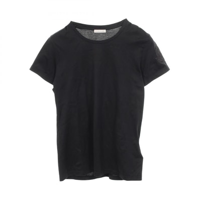 モンクレール MONCLER ロゴ 半袖Tシャツ 衣料品 トップス コットン レディース ブラック系 E10938086261 【中古】
