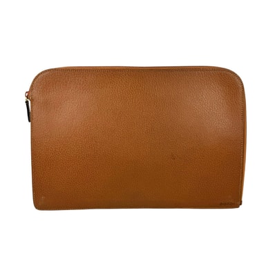 グッチ GUCCI クラッチバッグ レザー ブラウン メンズ【中古】 z11331