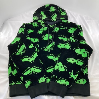 LOUIS VUITTON(ルイヴィトン) LVアイズグラフィックパーカー 1AAGWG RM222 RC6 HNY88W ブラック×グリーン