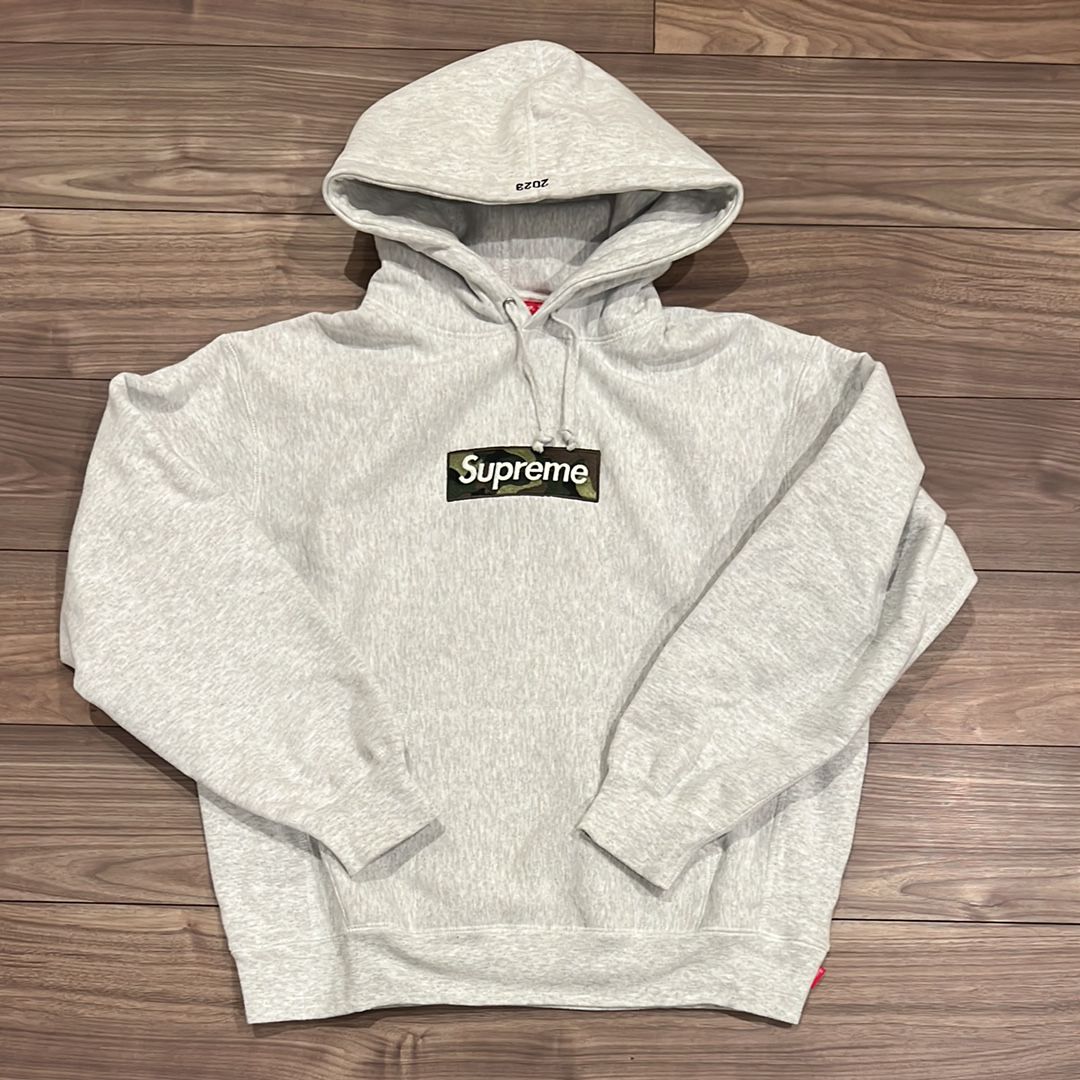 Supreme Box Logo Hooded Sweatshirt "Ash Grey" (23FW)