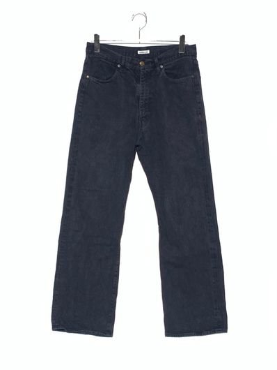 AURALEE SELVEDGE LIGHT DENIMPANTS Black