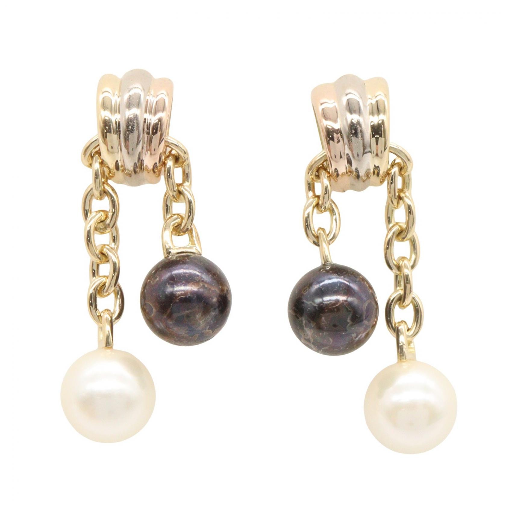 カルティエ CARTIER トリニティ パール ピアス ピアス ジュエリー K18(イエローゴールド) K18WG(ホワイトゴールド) K18PG(ピンクゴールド) / パール レディース ゴールド系 / シルバー系 【中古】