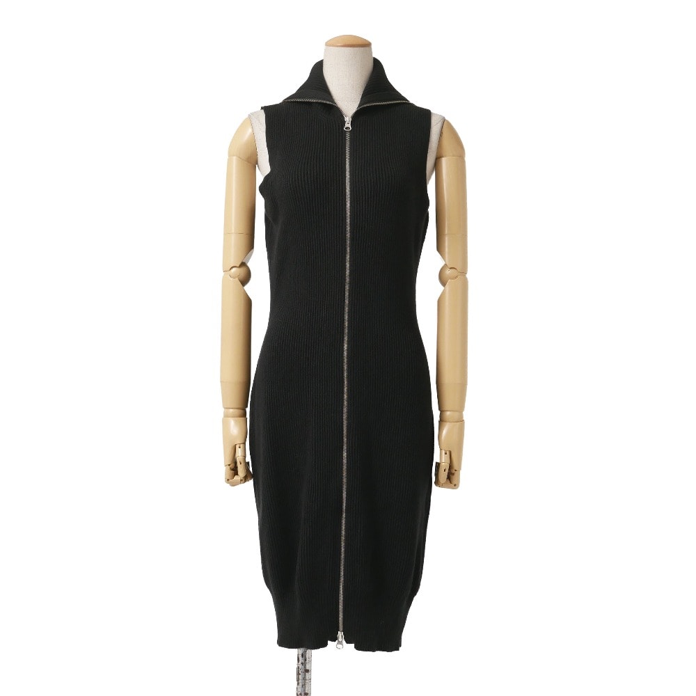 mm6 maison margiela エムエムシックス メゾン マルジェラ ライバーズ ニット ワンピース サイズS リブニット ジップアップ イタリア製 ブランド古着【中古】20260902/RB0840