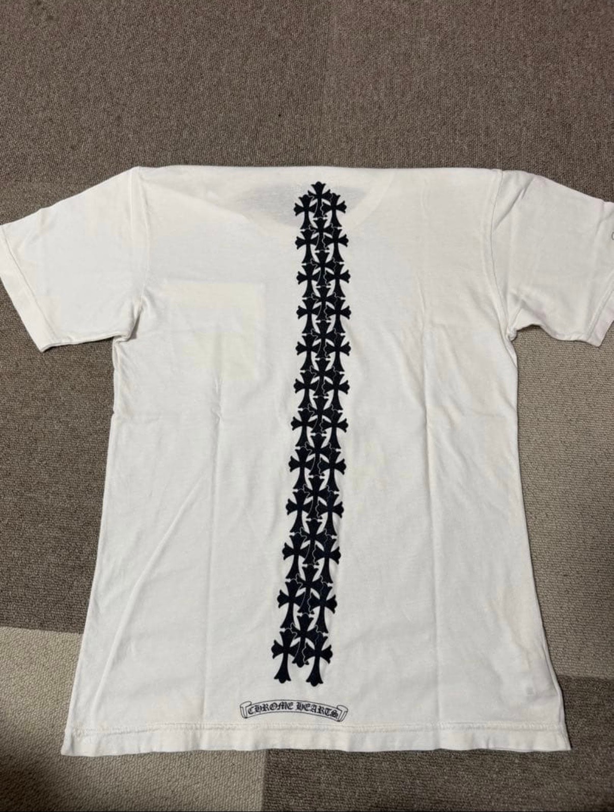 Chrome Hearts Cemetery Cross Tire Tracks T-Shirt "White"