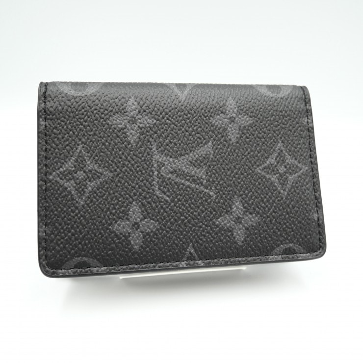 LOUIS VUITTON(ルイ・ヴィトン)アンヴェロップ・カルト ドゥ ヴィジット カードケース モノグラム・エクリプス キャンバス ブラック 名刺入れ RFID ICチップ対応【中古】