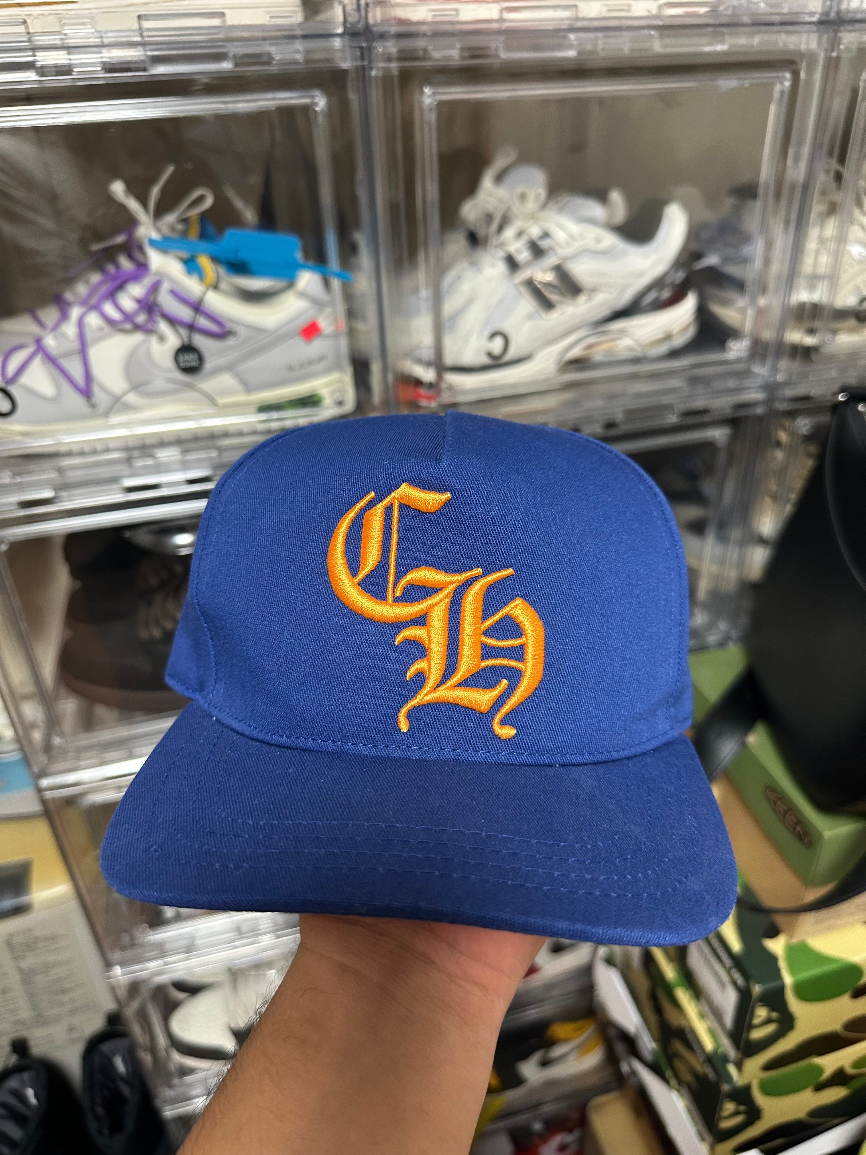 Chrome Hearts Baseball Cap 5 Panel CH "Blue/Orange"