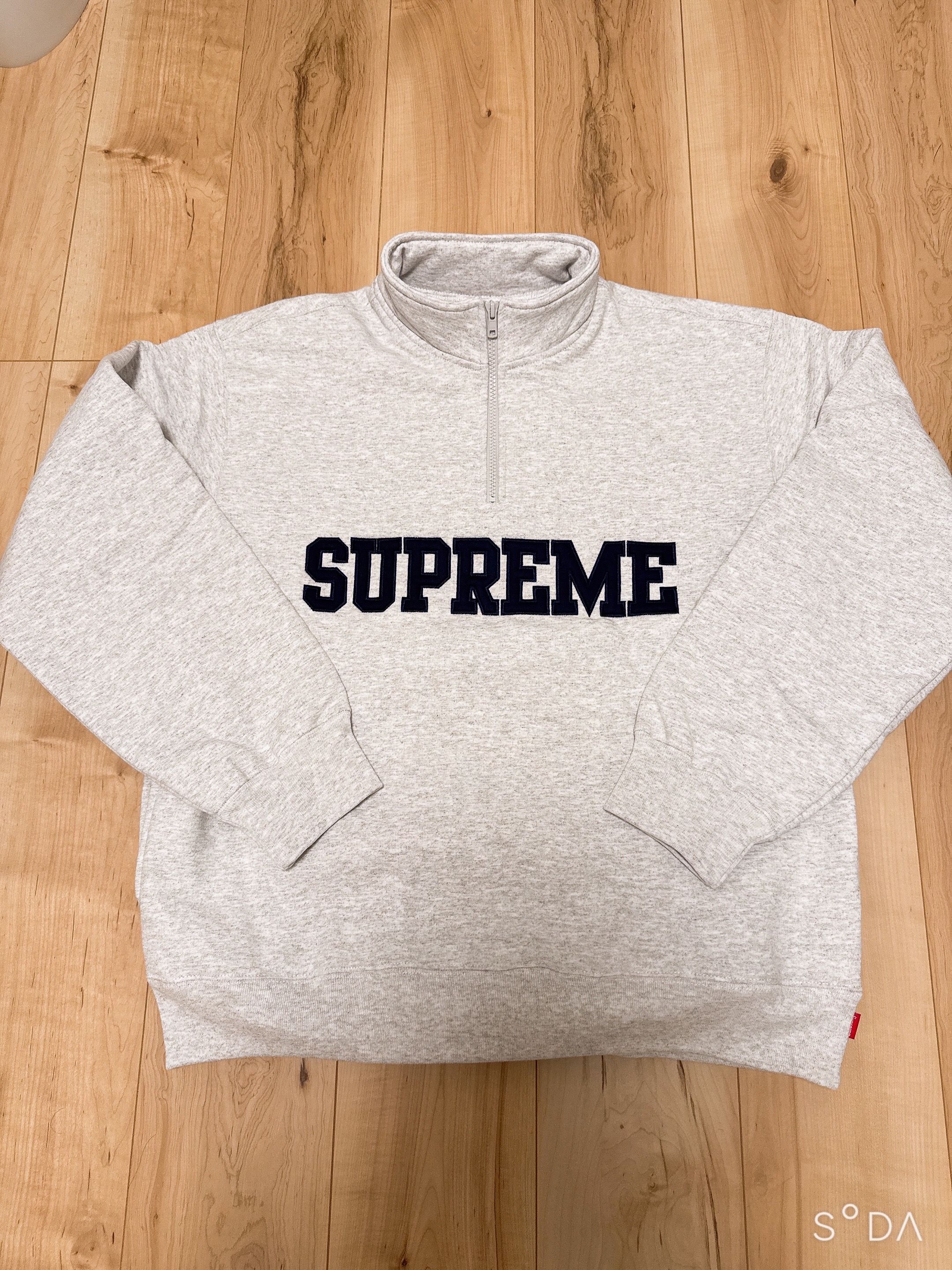 Supreme Collegiate Half Zip Pullover "Ash Grey"
