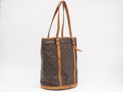 LOUIS VUITTON ルイ・ヴィトン モノグラム キャンバス バケットGM M42236 ハンドバッグ ブラウン コーティングキャンバス レザー レディース