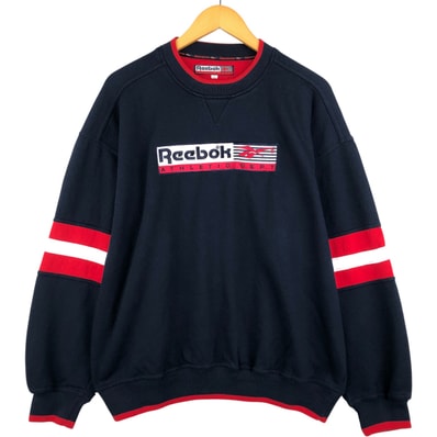 古着 90~00年代 リーボック Reebok ATHLETIC DEPT アスレチック デプト ロゴスウェットシャツ トレーナー メンズL相当 ヴィンテージ/eaa598888
