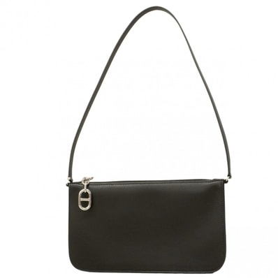 ★SALE【6da0015】エルメス ショルダーバッグ ジップアンゴートゥーゴー エバーグレイン ブラック シルバー金具 K刻印【中古】レディース