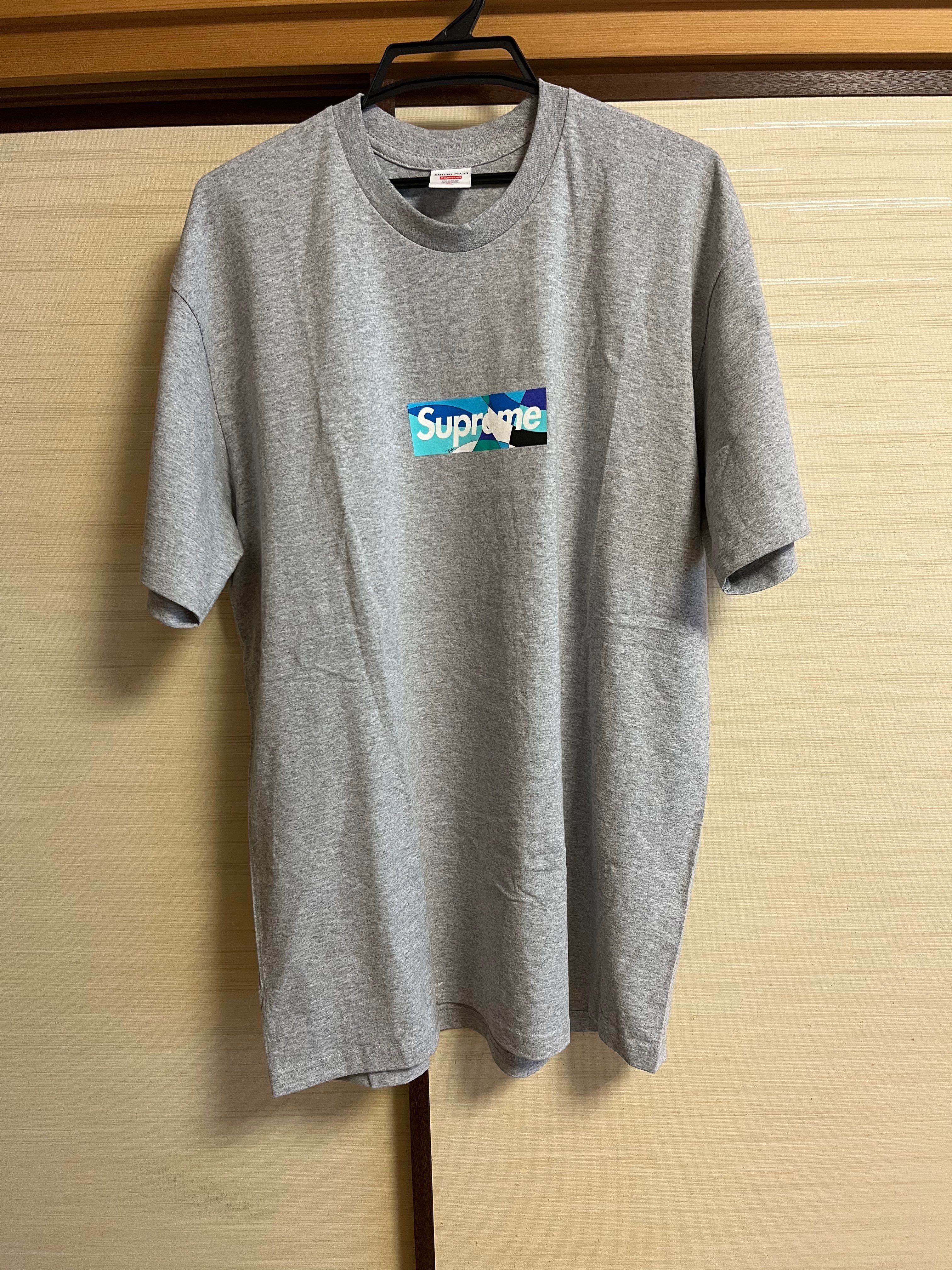 Supreme / Emilio Pucci® Box Logo Tee "Grey/Blue"