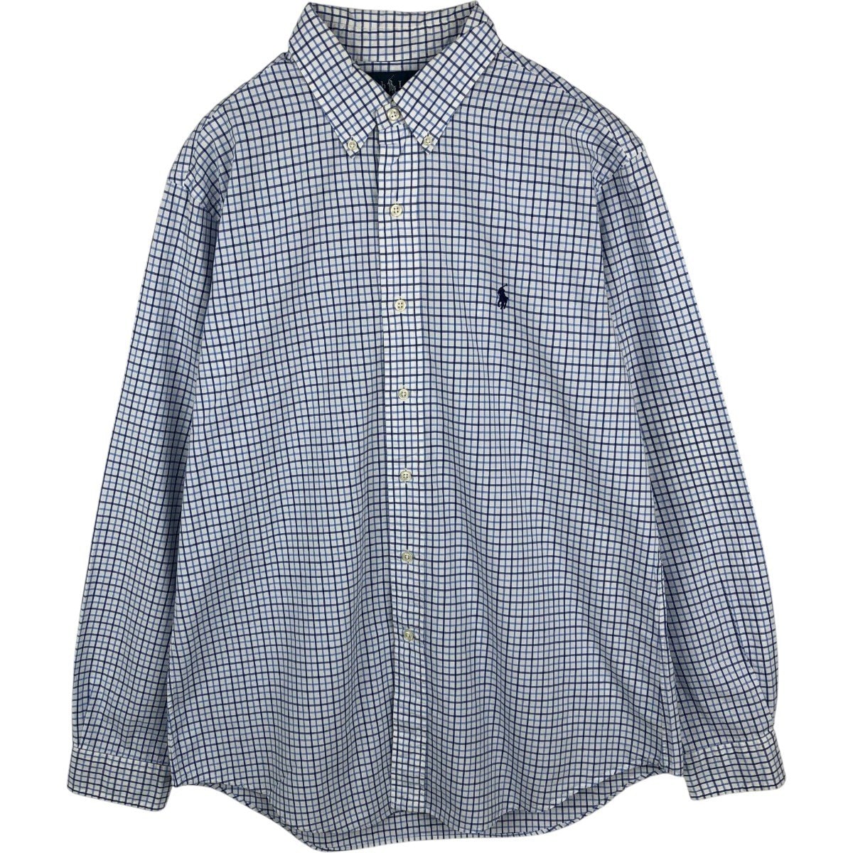 古着 ラルフローレン Ralph Lauren CUSTOM FIT 長袖 ボタンダウンチェックシャツ メンズL相当/eaa676515