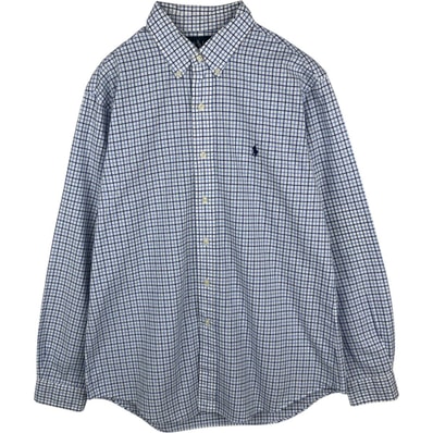 古着 ラルフローレン Ralph Lauren CUSTOM FIT 長袖 ボタンダウンチェックシャツ メンズL相当/eaa676515