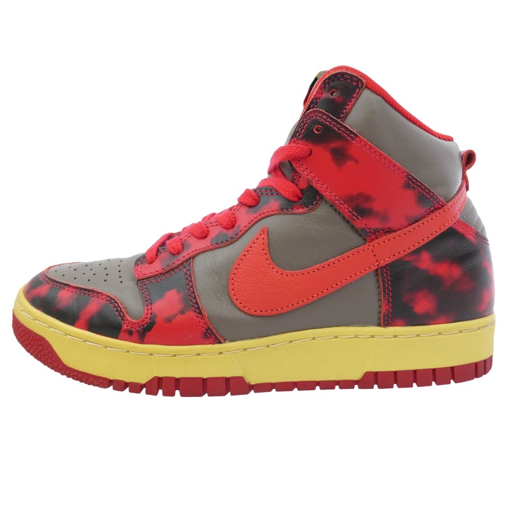 NIKE ナイキ スニーカー DD9404-600 Dunk High Red Acid Wash ダンクハイ レッド アシッドウォッシュ スニーカー グレー系 レッド系 26cm【中古】