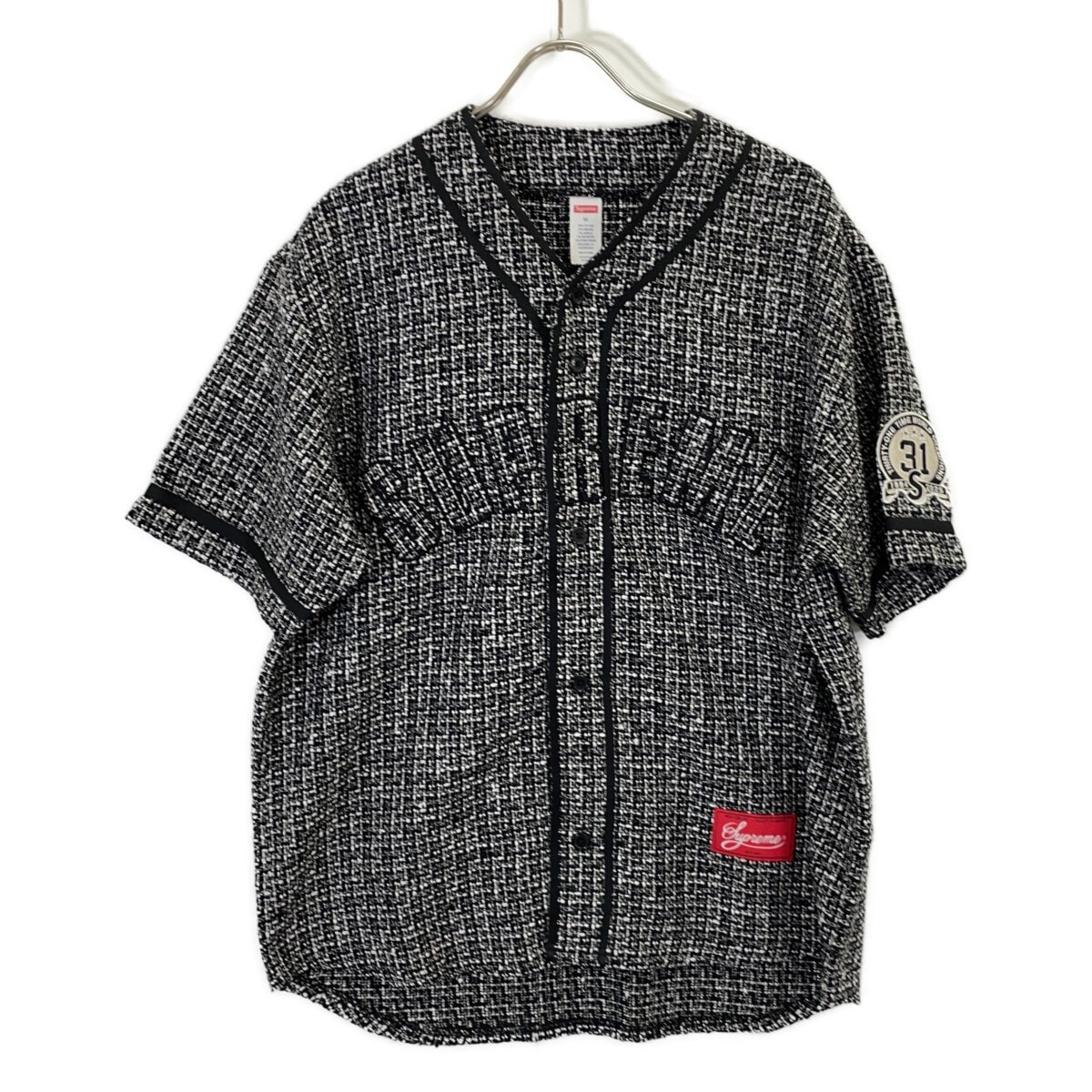 シュプリーム 25AW Boucle Baseball Jersey ブークレ ベースボール ジャージ M