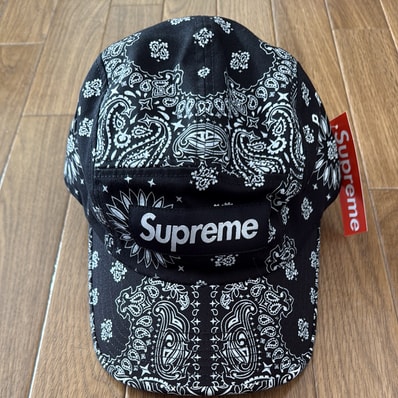 Supreme Bandana Camp Cap "Black"