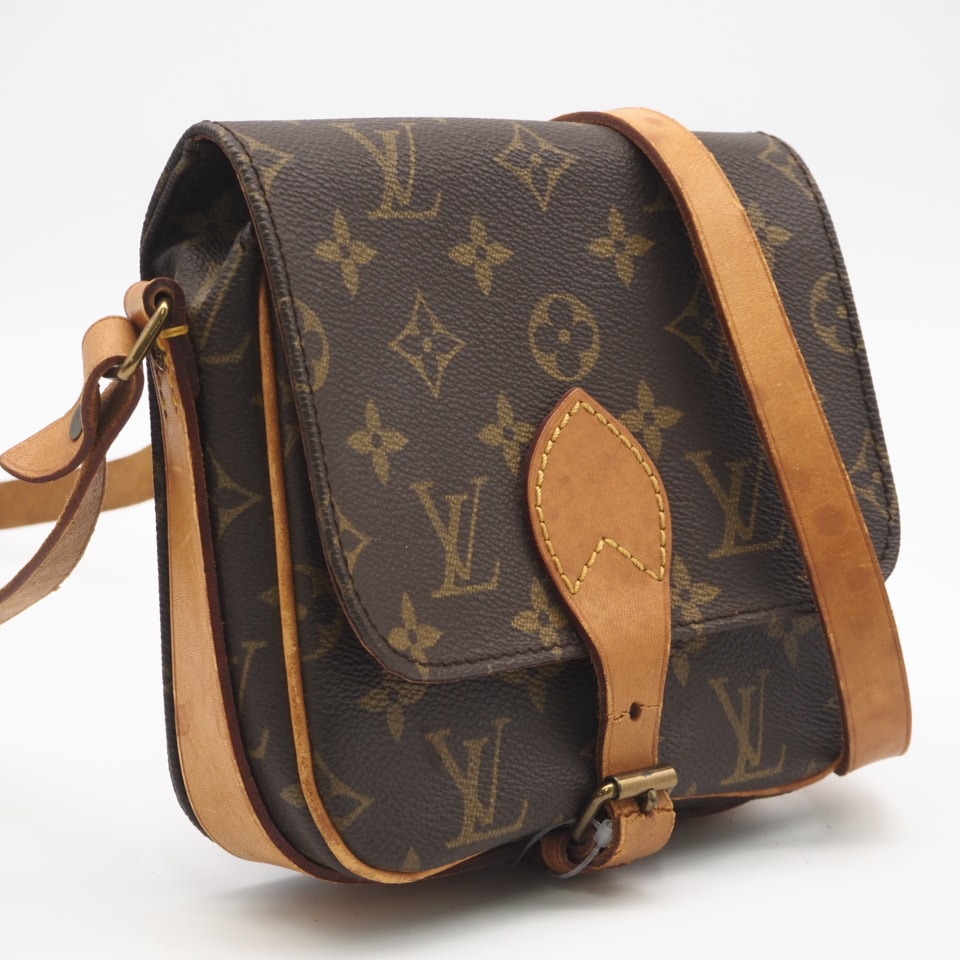 LOUIS VUITTON ルイ・ヴィトン モノグラム カルトシエールPM M51254 ショルダーバッグ ブラウン ベージュ コーティングキャンバス レザー レディース