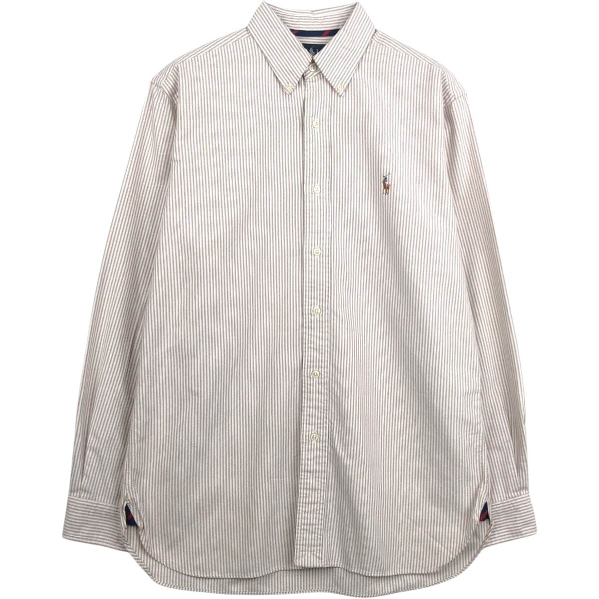 古着 ラルフローレン Ralph Lauren CLASSIC FIT クラシックフィット 長袖 ボタンダウンストライプシャツ メンズM相当/eaa662055