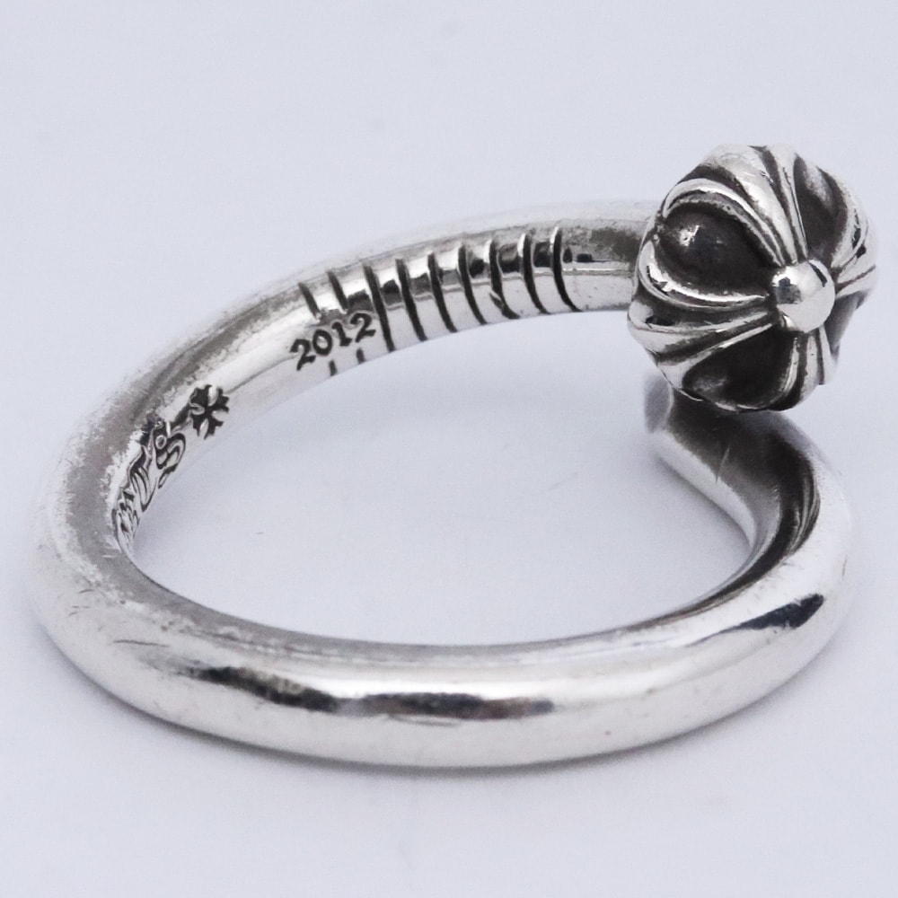 Chrome Hearts Nail Ring with Cross Ball "Silver"