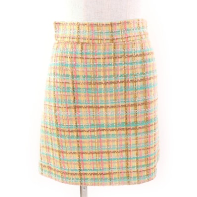 極美品 ミュウ ミュウ
ツイードスカート マルチ レディース 40 MG926