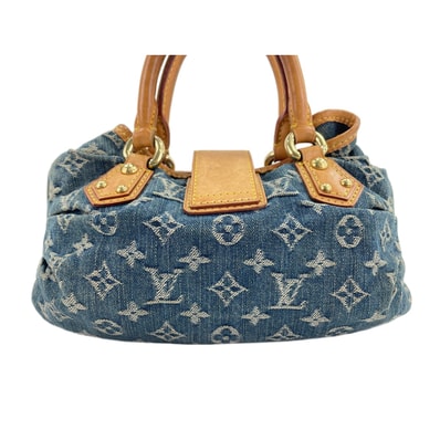 ヴィトン LV モノグラム・デニム プリーティ ハンドバッグ【中古】