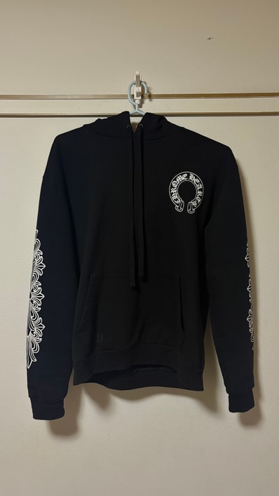Chrome Hearts Horse Shoe Floral Pullover Hoodie "Black"