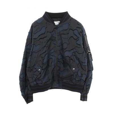 ディオール Dior BEE刺繍 カモフラージュ ブルゾン 衣料品 アウター ポリエステル レディース ネイビー系 【中古】