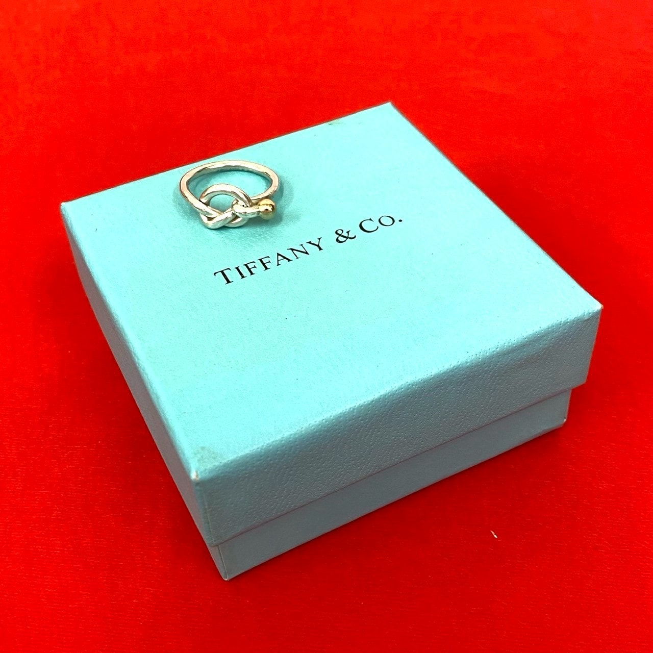 TIFFANY&Co. ティファニー フック&アイ ラブノット シルバー925 K18ゴールド リング・指輪 10号 シルバー
32554