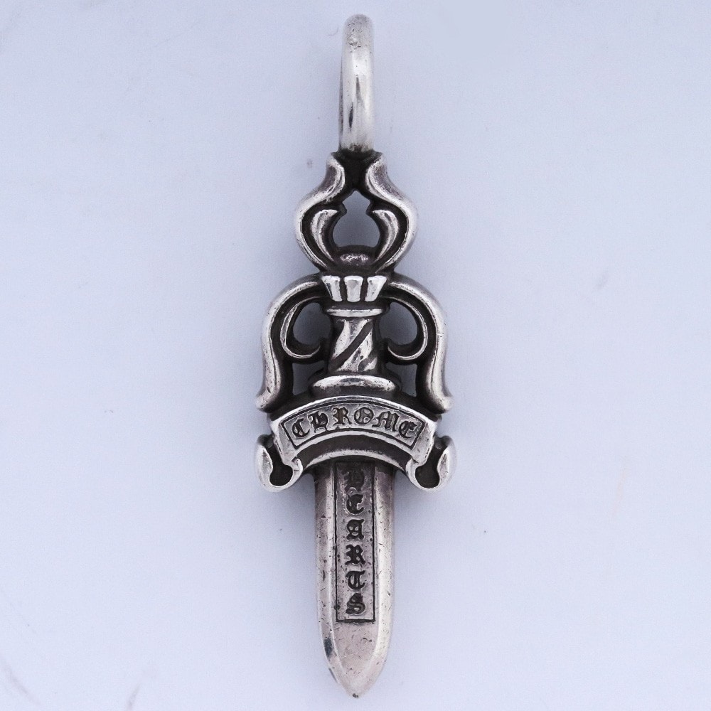 Chrome Hearts Double Dagger Pendant "Silver"