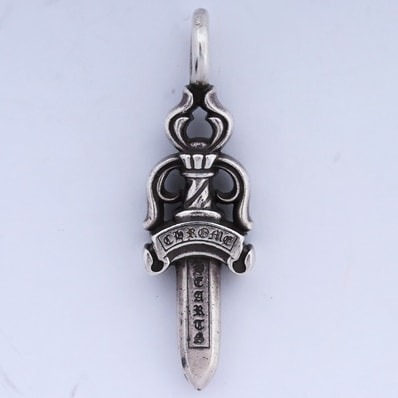 Chrome Hearts Double Dagger Pendant "Silver"