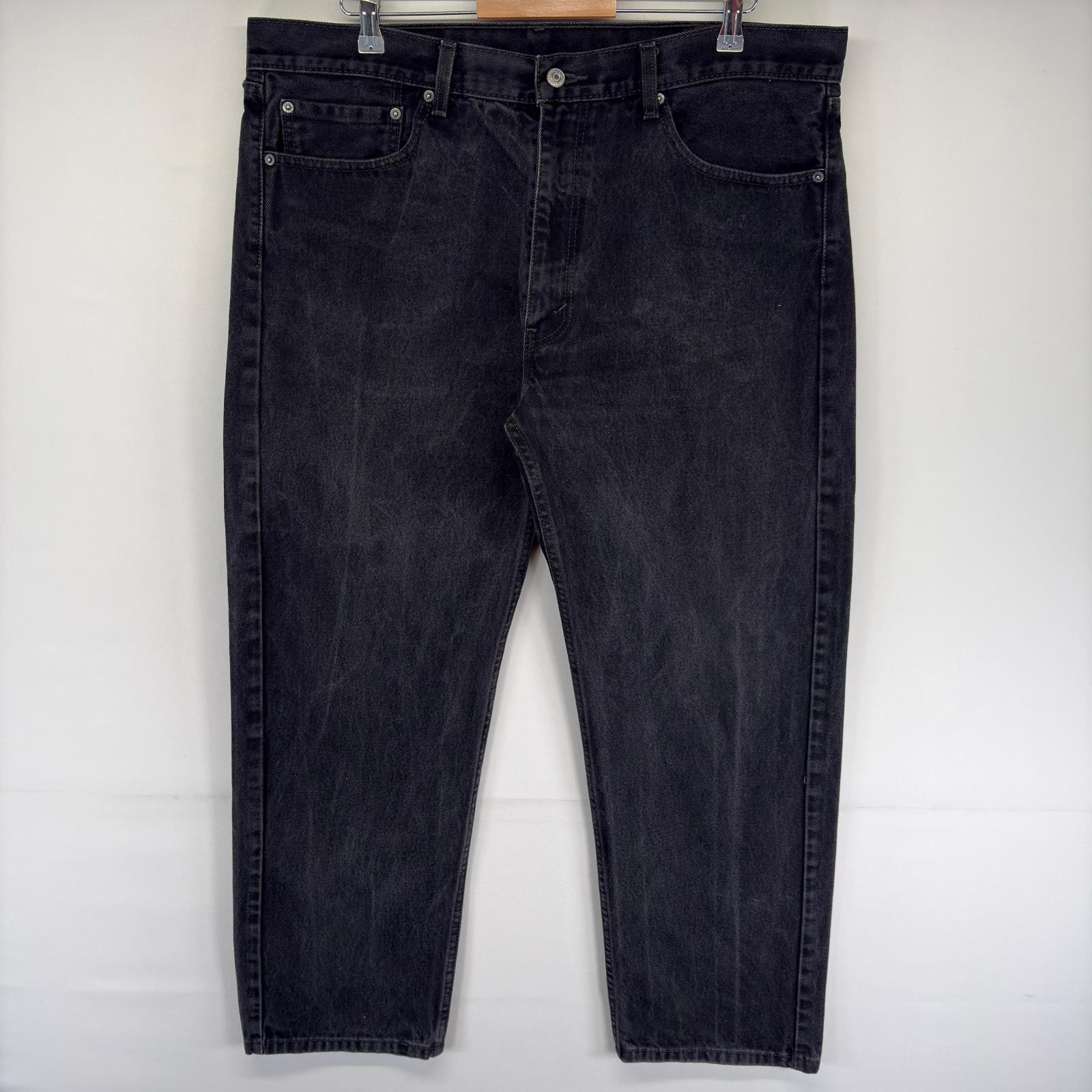 古着 リーバイス Levi's デニム パンツ 505 Gパン ストレート 5ポケ ジーンズ ジーパン 大きいサイズ w40 L30  ブラック系 メンズ