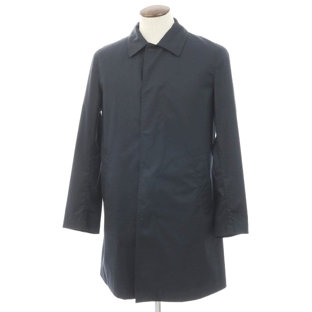 【中古】ジルサンダー JIL SANDER コットンポリウレタン ステンカラーコート ネイビー【サイズ50】【メンズ】