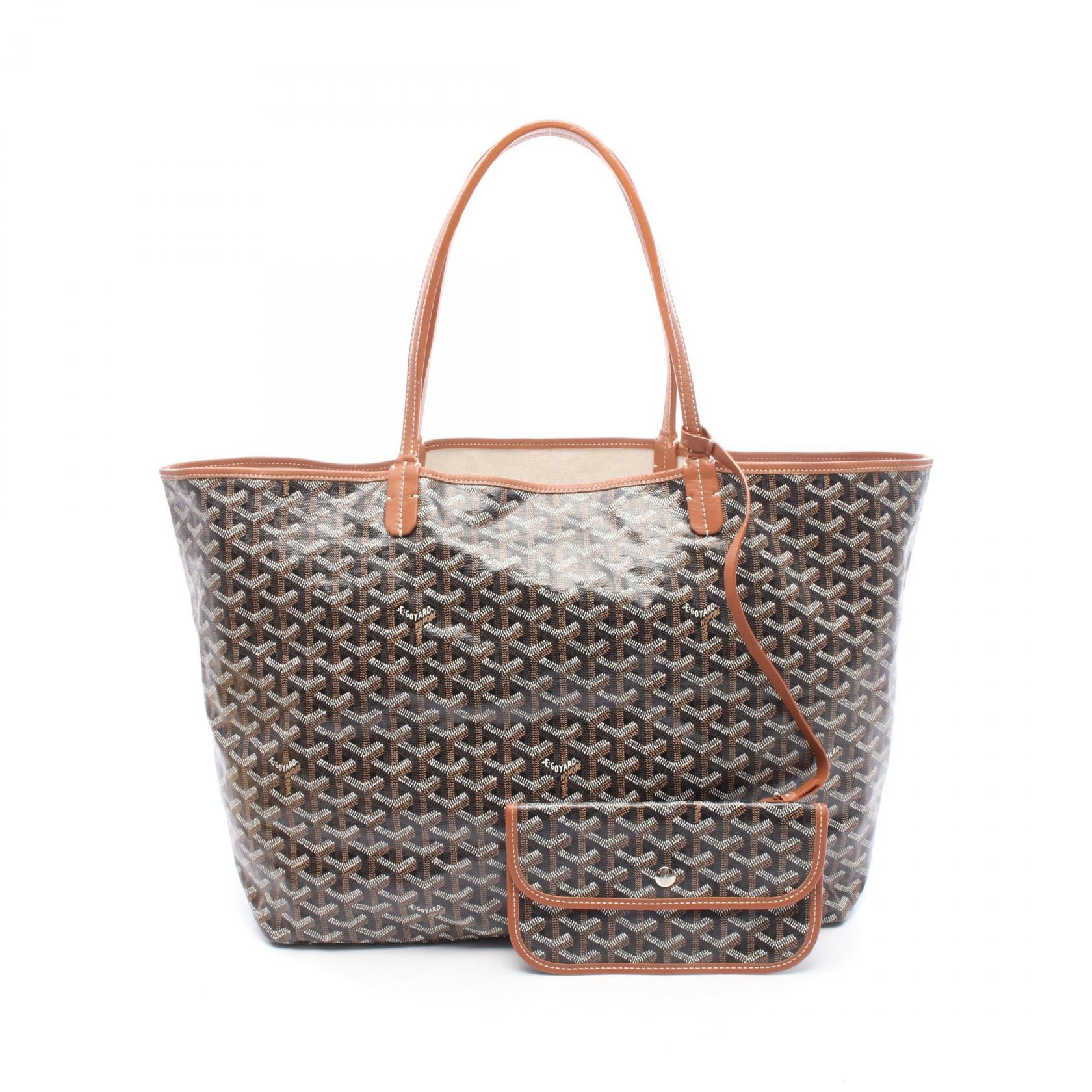 ゴヤール GOYARD サンルイGM トートバッグ バッグ PVCコーティングキャンバス レザー レディース ブラック系 / ブラウン系 【中古】