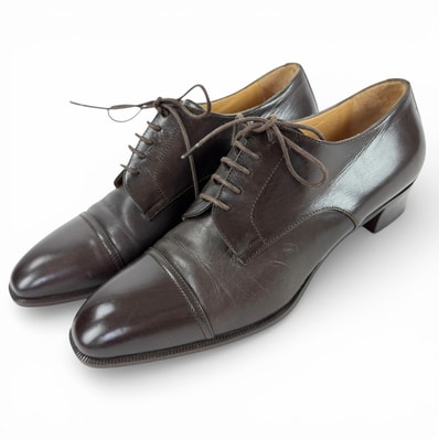 極美品 エルメス レザーシューズ ダークブラウン レディース 36.5