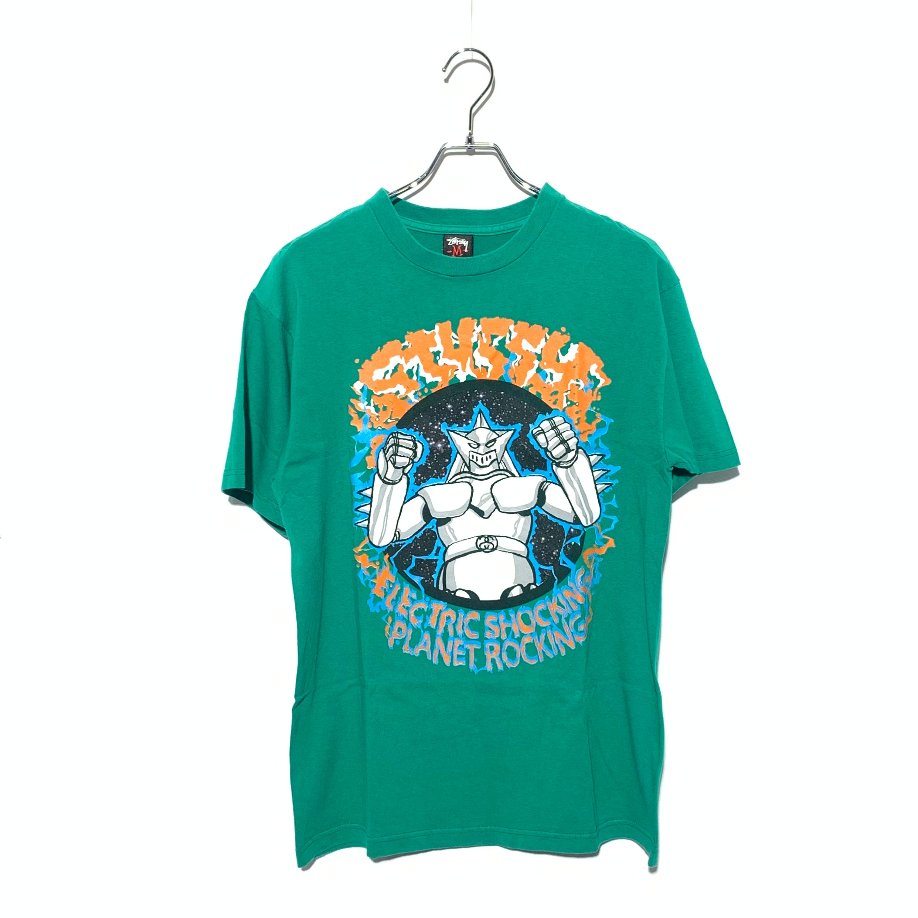 STUSSY robot print tee green