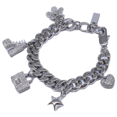 マーク ジェイコブス 【美品】2R3JBR001J81-059 THE PAVE MINI ICON CHARM BRACELET ミニ アイコン パヴェ チャーム