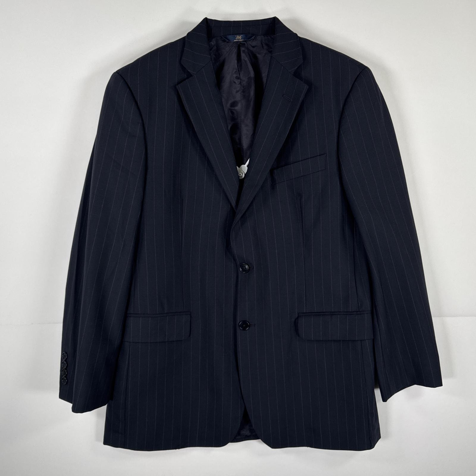 古着 ブルックスブラザーズ Brooks Brothers テーラードジャケット ブレザー スーツ 41R  ネイビー系 ストライプ メンズ