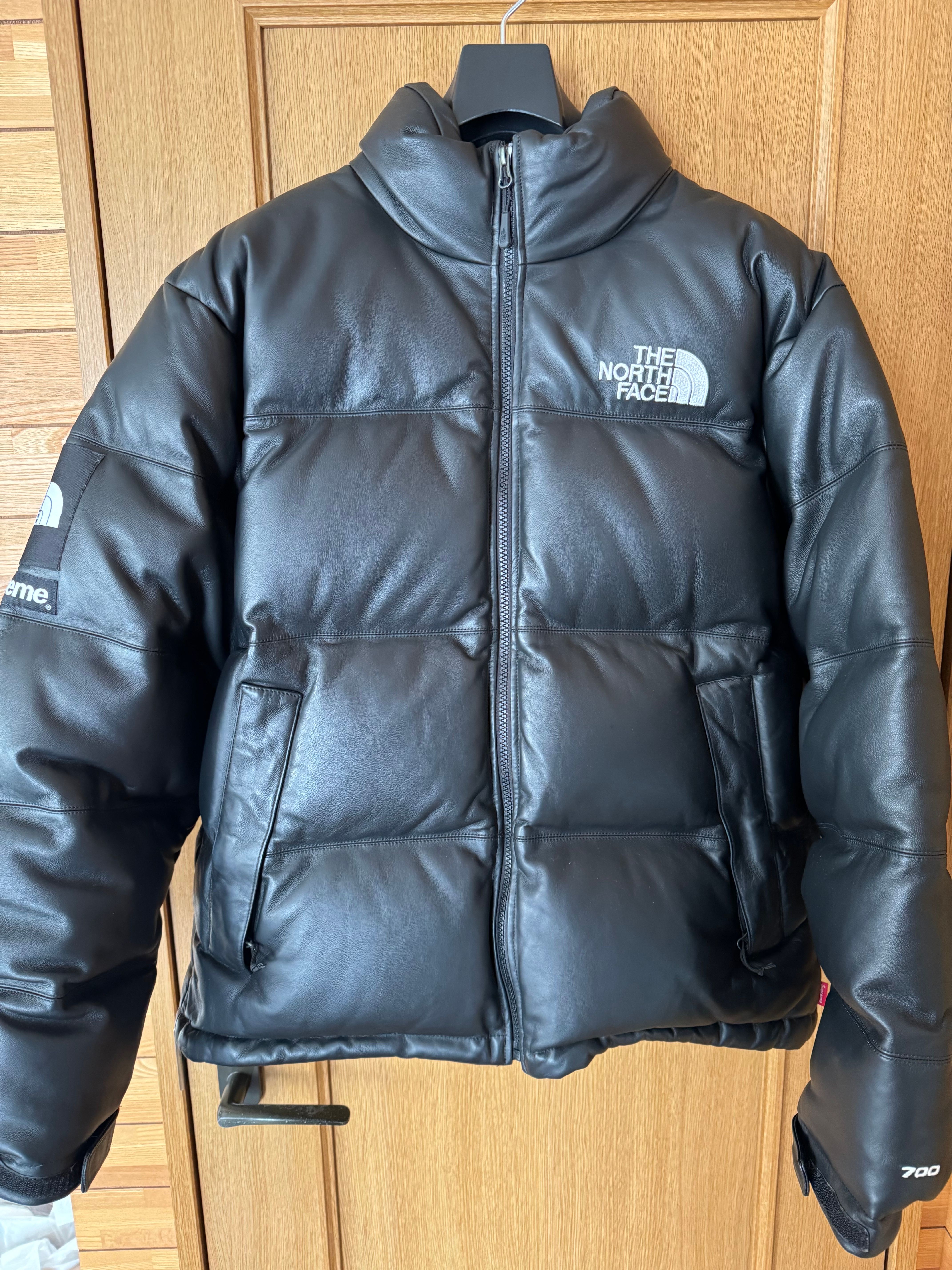 Supreme x The North Face Leather Nuptse Jacket "Black"