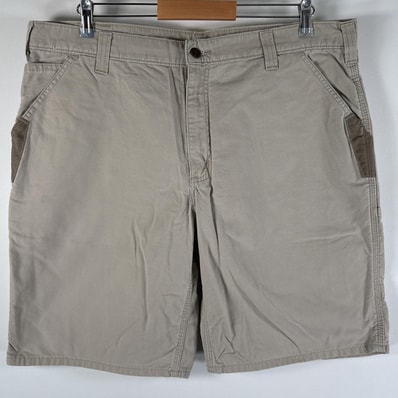 古着 カーハート Carhartt ショートパンツ 大きいサイズ ワークショーツ ワンポイント カーゴショーツ w40 ベージュ系 メンズ
