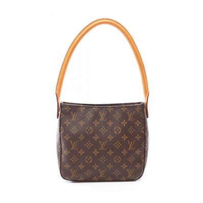 ルイ・ヴィトン LOUIS VUITTON ルーピングMM モノグラム ショルダーバッグ バッグ PVCコーティングキャンバス レザー レディース ブラウン系 M51146 【中古】