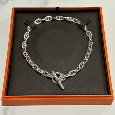 Hermes Chaine D'ancre MM Necklace Medium Model "Silver"