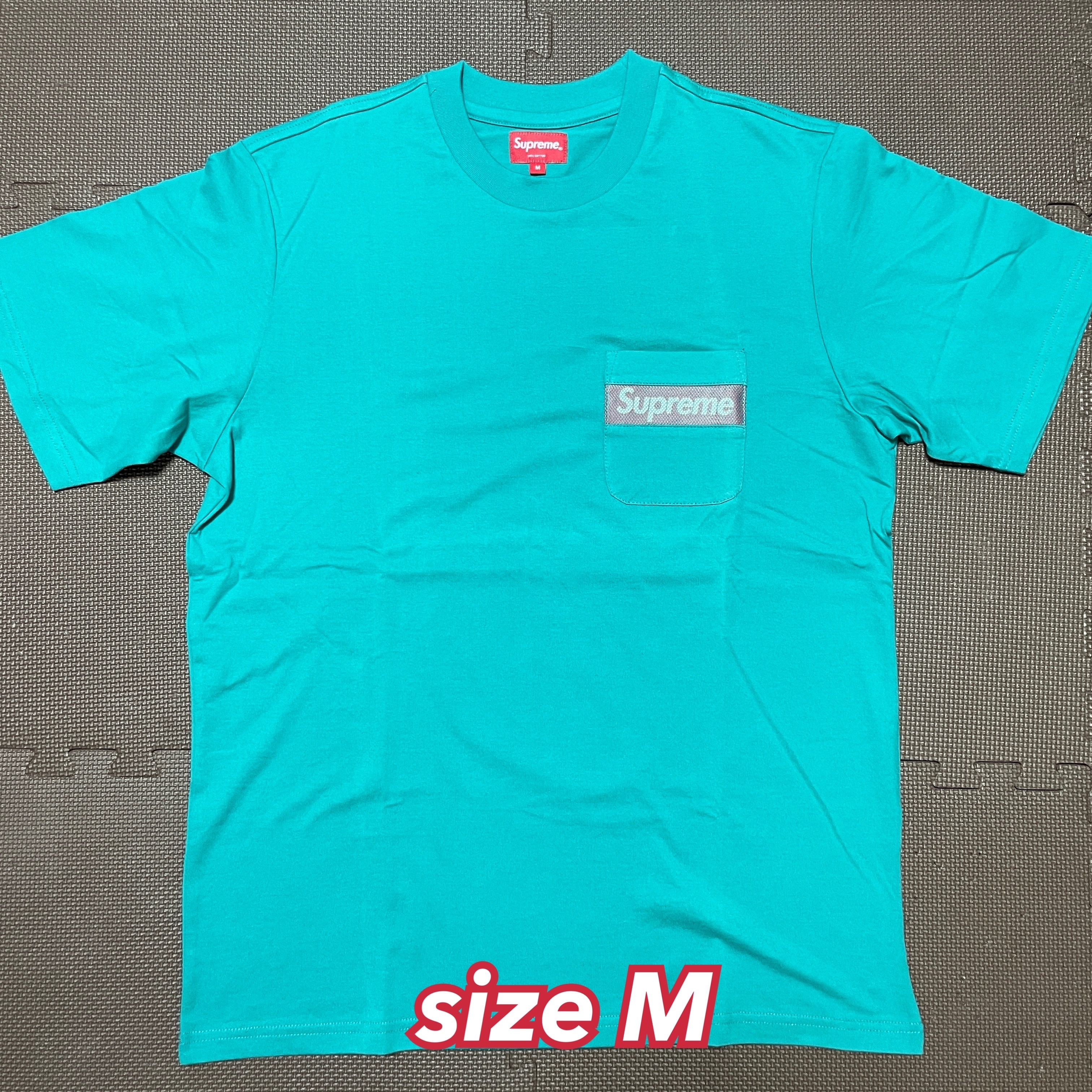 シュプリーム メッシュ ストライプ ポケット Tシャツ "グリーン"