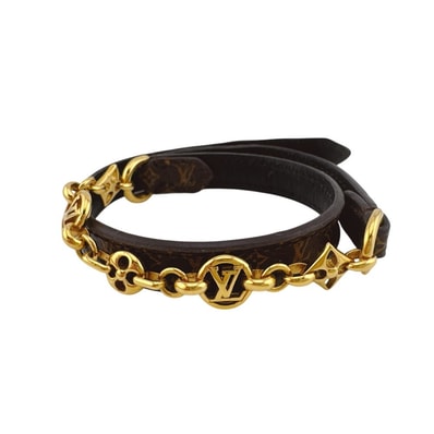 ルイヴィトン LOUIS VUITTON バングル モノグラム M8079 ブラウン