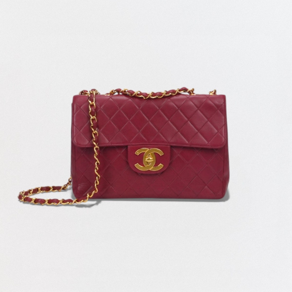 シャネル CHANEL マトラッセ マトラッセ30 デカマトラッセ デカマト バッグ ショルダーバッグ ラムスキン レッド Red 赤 ゴールド金具 チェーンショルダーバッグ ココマーク ターンロック